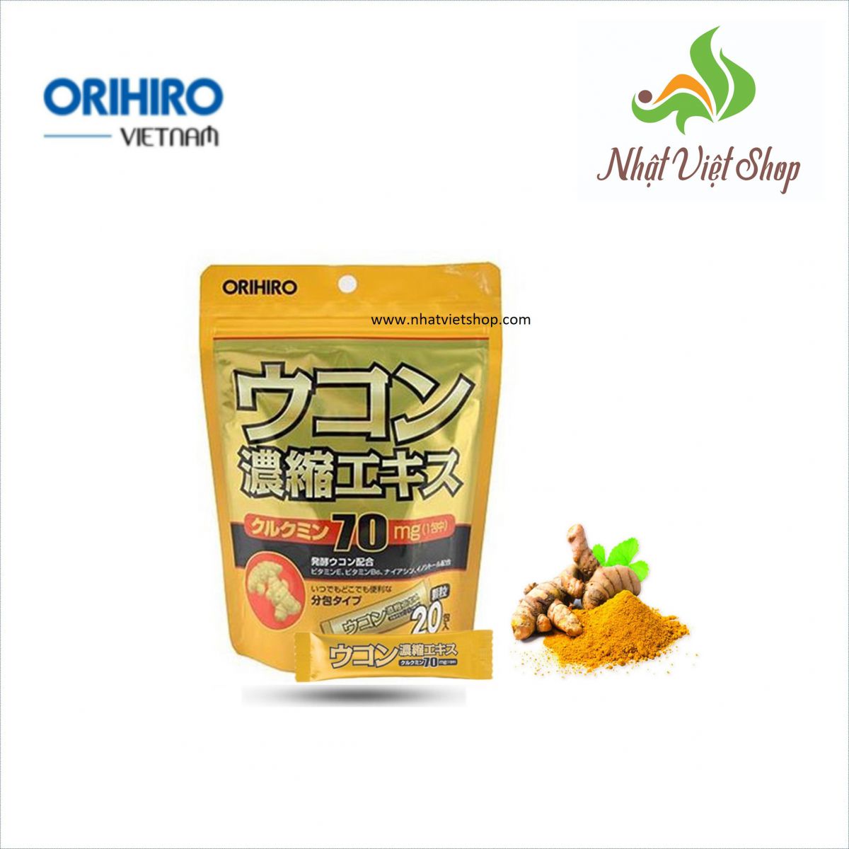 TPCN Orihiro - Bột Nghệ Giải Rượu Orihiro 30g (1.5g x 20 gói)