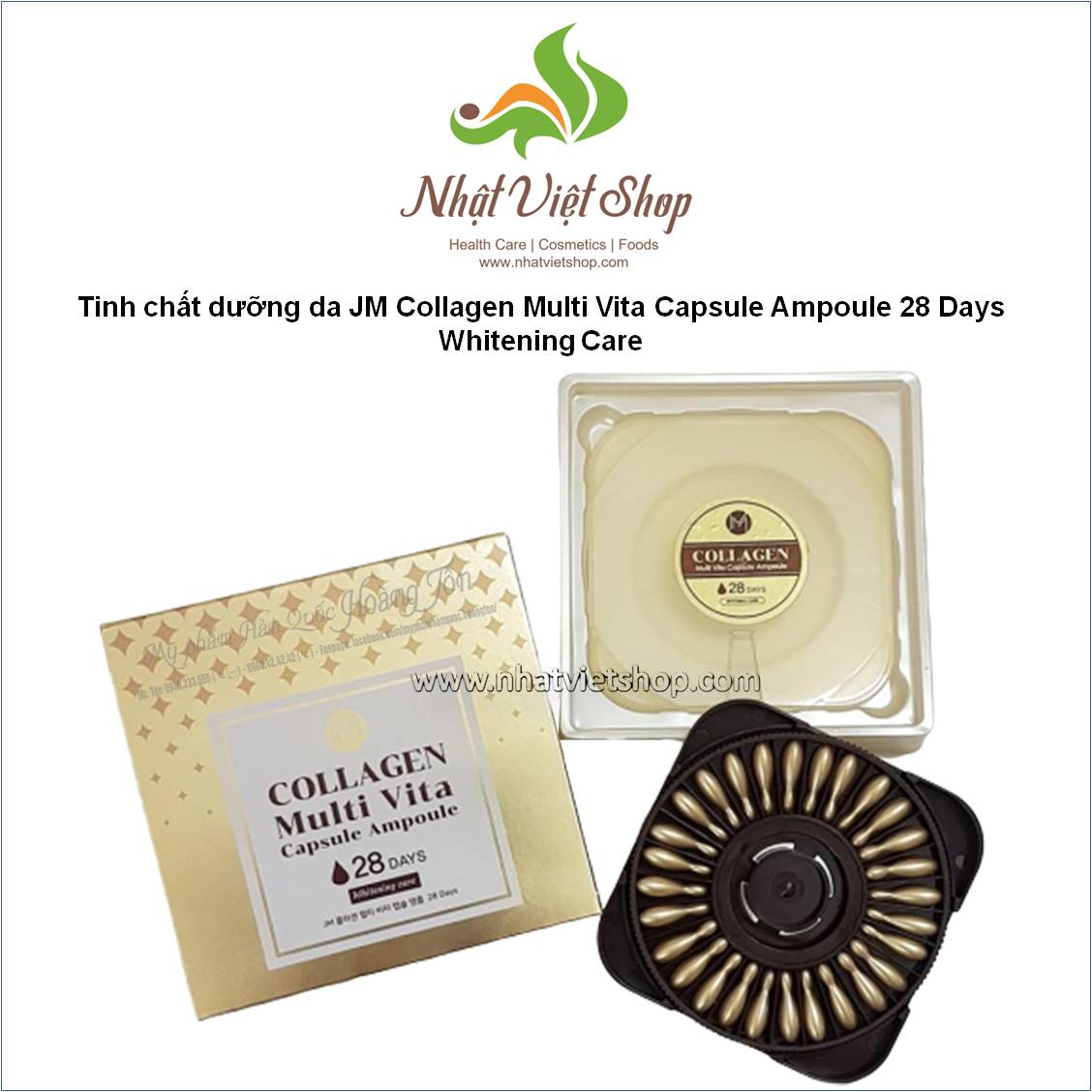 Tinh Chất Dưỡng Da Collagen Tươi JM Multi Vita Capsule Ampoule