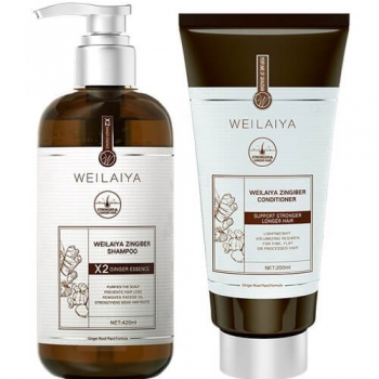 Bộ Dầu Gội Xả Gừng Thảo Mộc Weilaiya (Weilaiya Zingiber Shampoo)