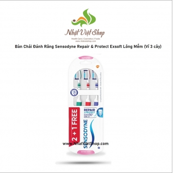 Bàn Chải Đánh Răng Sensodyne Repair & Protect Exsoft Lông Mềm (Vỉ 3 cây) 