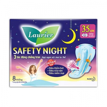 Băng Vệ Sinh Laurier Ban Đêm SAFETY NIGHT (35cm-8M)