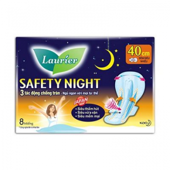 Băng Vệ Sinh Laurier Ban Đêm SAFETY NIGHT (40cm-8M)
