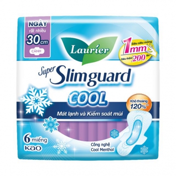 Băng Vệ Sinh Laurier siêu mỏng cánh Super Slimguard 1mm Cool Mát Lạnh (30cm-6M)