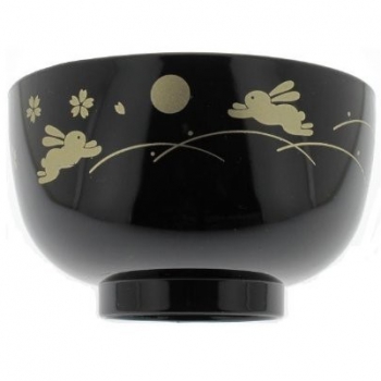 Bát Nhựa Họa Tiết Thỏ Mặt Trăng Tanaka Shuzo Nhật (11x6.5cm)