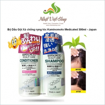 Bộ Dầu Gội Xả Chống Rụng Tóc Kaminomoto Scalp Care Shampoo 300ml 