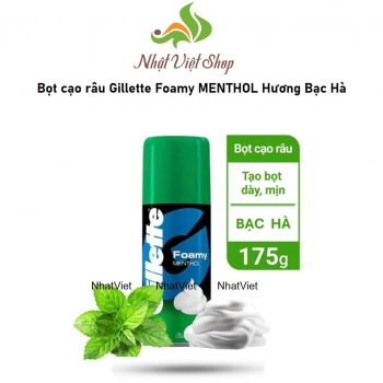 Bọt Cạo Râu Gillette Foamy Lemon Lime Hương Chanh - PG Bọt cạo râu Huong chanh 175g(6.24)