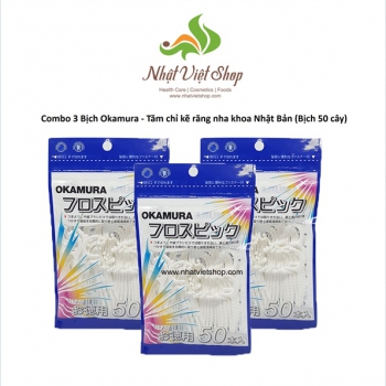 Tăm chỉ kẽ răng nha khoa Okamura Nhật Bản (Bịch 50 cây) Aquapulse
