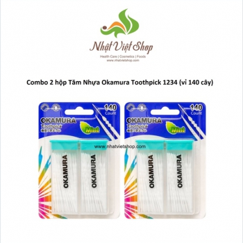 Tăm Nhựa Okamura Toothpick 1234 (vỉ 140 cây)