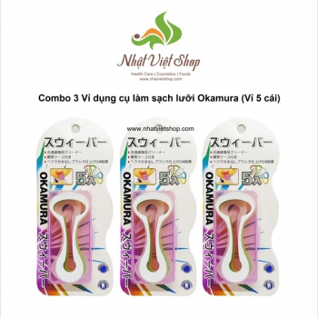 Vỉ dụng cụ làm sạch lưỡi Okamura (Vỉ 5 cái)