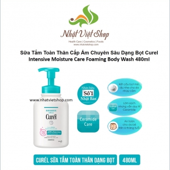 Curel - Sữa Tắm Toàn Thân Cấp Ẩm Chuyên Sâu Dạng Bọt 480ml