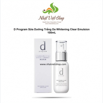 D Program Sữa Dưỡng Trắng Da Whitening Clear Emulsion 100mL