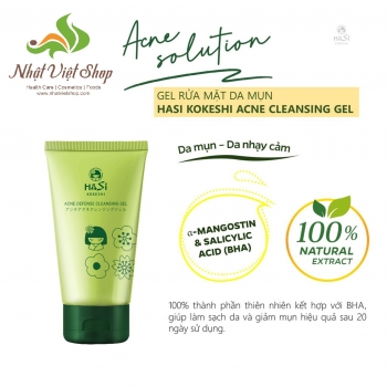 Hasi - Gel rửa mặt cho da mụn Acne Dafence Cleansing Gel 100ml