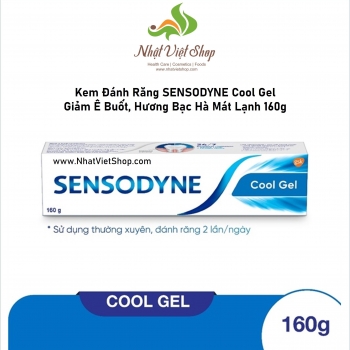 Kem Đánh Răng SENSODYNE Cool Gel Giảm Ê Buốt, Hương Bạc Hà Mát Lạnh 160g 