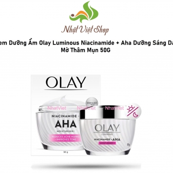  Kem Dưỡng Ẩm Olay Luminous Niacinamide + Aha Dưỡng Sáng Da, Mờ Thâm Mụn 50G