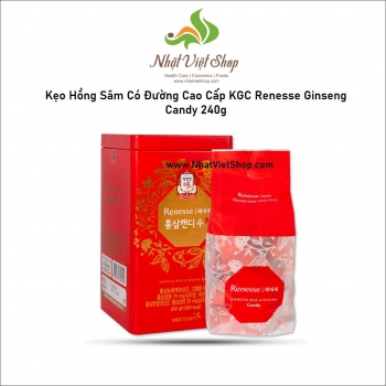 Kẹo Hồng Sâm Có Đường Cao Cấp KGC Renesse Ginseng Candy 240g 