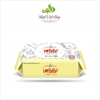 Khăn giấy ướt Baby Wet Wipes I Love BeBe Korea 120 tờ
