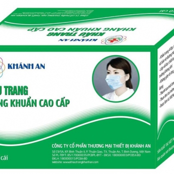 Khẩu Trang Kháng Khuẩn Cao Cấp 4 lớp Khánh An - Xanh