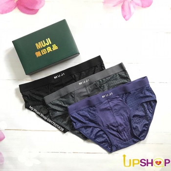 Hộp 3 Quần Chip Tam Giác Nam Thông Hơi Muji Nhật