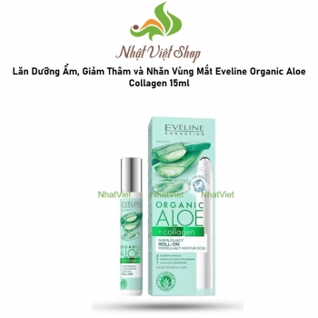 Lăn Dưỡng Ẩm, Giảm Thâm và Nhăn Vùng Mắt Eveline Organic Aloe Collagen 15ml