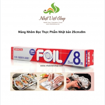 Màng Nhôm Bọc Thực Phẩm Nhật bản 25cmx8m