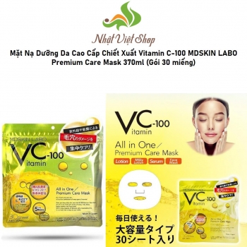 Mặt Nạ Dưỡng Da Cao Cấp Chiết Xuất Vitamin C-100 MDSKIN LABO Premium Care Mask 370ml (Gói 30 miếng)