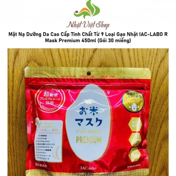 Mặt Nạ Dưỡng Da Cao Cấp Tinh Chất Từ 9 Loại Gạo Nhật IAC-LABO R Mask Premium 450ml (Gói 30 miếng)