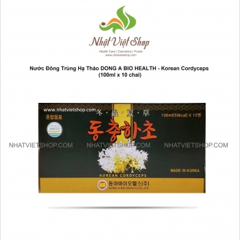 Nước Đông Trùng Hạ Thảo DONG A BIO HEALTH - Korean Cordyceps (100ml x 10 chai)