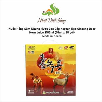  Nước Hồng Sâm Nhung Hươu Cao Cấp Korean Red Ginseng Deer Horn Juice 2100ml (70ml x 30 gói)