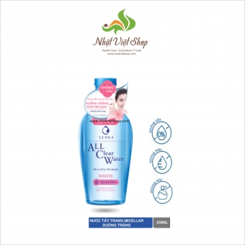 Nước Tẩy Trang Dưỡng Trắng Da Senka ALL Clear Water White 230ml 