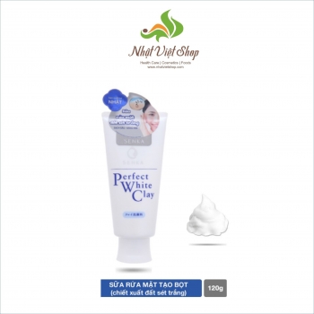 Sữa Rửa Mặt Đất Sét Trắng Senka Perfect Whip White Clay 120g 
