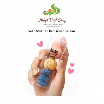 Set 3 mút tán kem nền Thái Lan