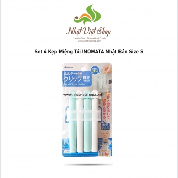 Set 4 Kẹp Miệng Túi INOMATA Nhật Bản Size S