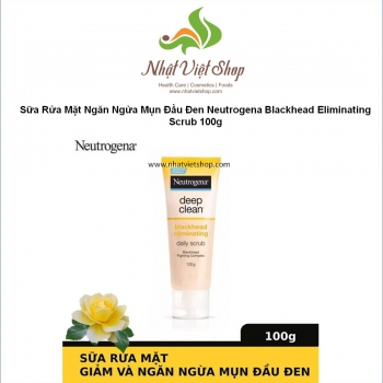Sữa Rửa Mặt Ngăn Ngừa Mụn Đầu Đen Neutrogena Blackhead Eliminating Scrub 100g
