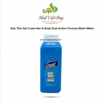 Sữa Tắm Gội Coast Hair & Body Dual Action Formula Wash 946ml
