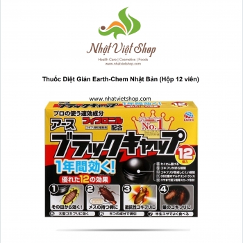 Thuốc Diệt Gián Earth-Chem Nhật Bản (Hộp 12 viên)
