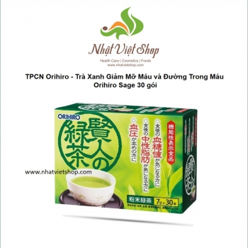 TPCN Orihiro - Trà Xanh Giảm Mỡ Máu và Đường Trong Máu Orihiro Sage 30 gói