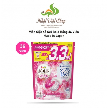 Viên Giặt Xả Gel Bold Hồng 36 Viên 