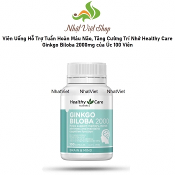 TPCN - Viên Uống Hỗ Trợ Tuần Hoàn Máu Não, Tăng Cường Trí Nhớ Healthy Care Ginkgo Biloba 2000mg của 