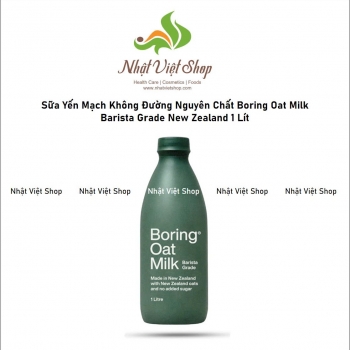Thùng 6 Chai 1 Lít Sữa Yến Mạch Không Đường Nguyên Chất Boring Oat Milk New Zealand