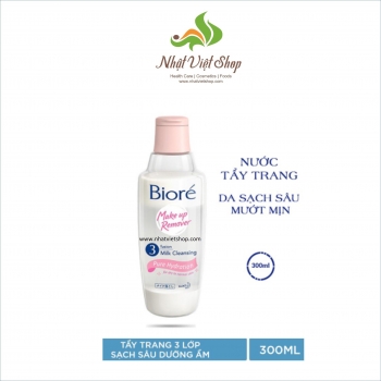 Sữa Tẩy Trang 3 Lớp Sạch Sâu Dưỡng Ẩm Biore Make up Remover Pure Hydration 300ml