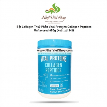 Bột Collagen Thuỷ Phân Vital Proteins Collagen Peptides Unflavored 680g