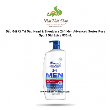 Dầu Gội Xả Trị Gàu Head & Shoulders 2in1 Men Advanced Series Pure Sport Old Spice 835mL
