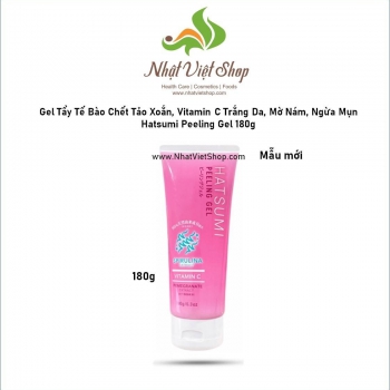 Gel Tẩy Tế Bào Chết Tảo Xoắn, Vitamin C Trắng Da, Mờ Nám, Ngừa Mụn Hatsumi Peeling Gel 180g