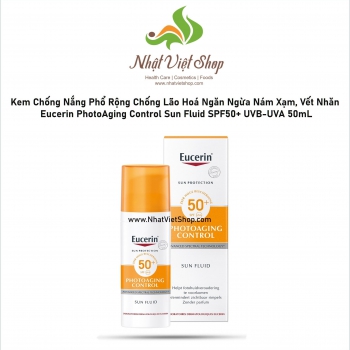 Kem Chống Nắng Phổ Rộng Chống Lão Hoá Ngăn Ngừa Nám Xạm, Vết Nhăn Eucerin PhotoAging Control Sun Flu