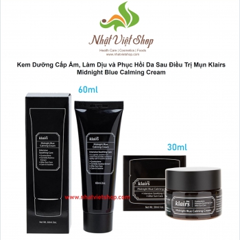 Kem Dưỡng Cấp Ẩm, Làm Dịu và Phục Hồi Da Sau Điều Trị Mụn Klairs Midnight Blue Calming Cream