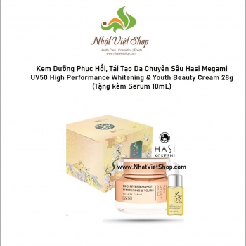 Kem Dưỡng Phục Hồi, Tái Tạo Da Chuyên Sâu Hasi Megami UV50 High Performance Whitening & Youth Beauty