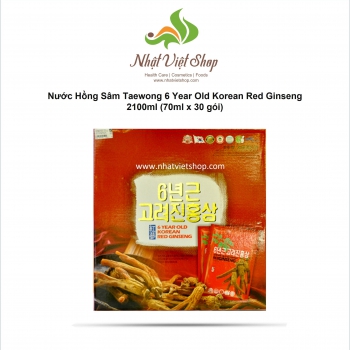 Nước Hồng Sâm Taewong 6 Year Old Korean Red Ginseng 2100ml (70ml x 30 gói)