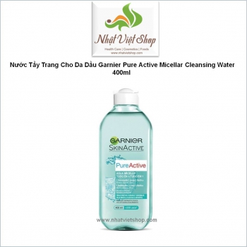 Nước Tẩy Trang Cho Mọi Loại Da Garnier Pure Active Micellar Cleansing Water 400ml - Xanh Nắp Trắng