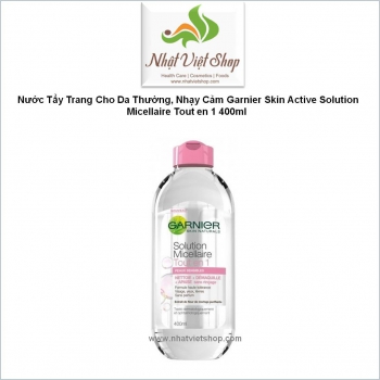 Nước Tẩy Trang Cho Da Thường, Nhạy Cảm Garnier Pure Active Micellar Cleansing Water 400ml -Hồng Nhạt
