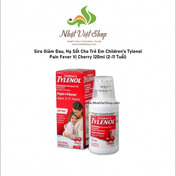Siro Giảm Đau, Hạ Sốt Cho Trẻ Em Childrens Tylenol Pain Fever Vị Cherry 120ml (2-11 Tuổi)